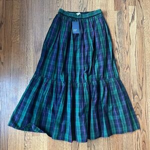 NWT Crown & Ivy Tartan Maxi Skirt